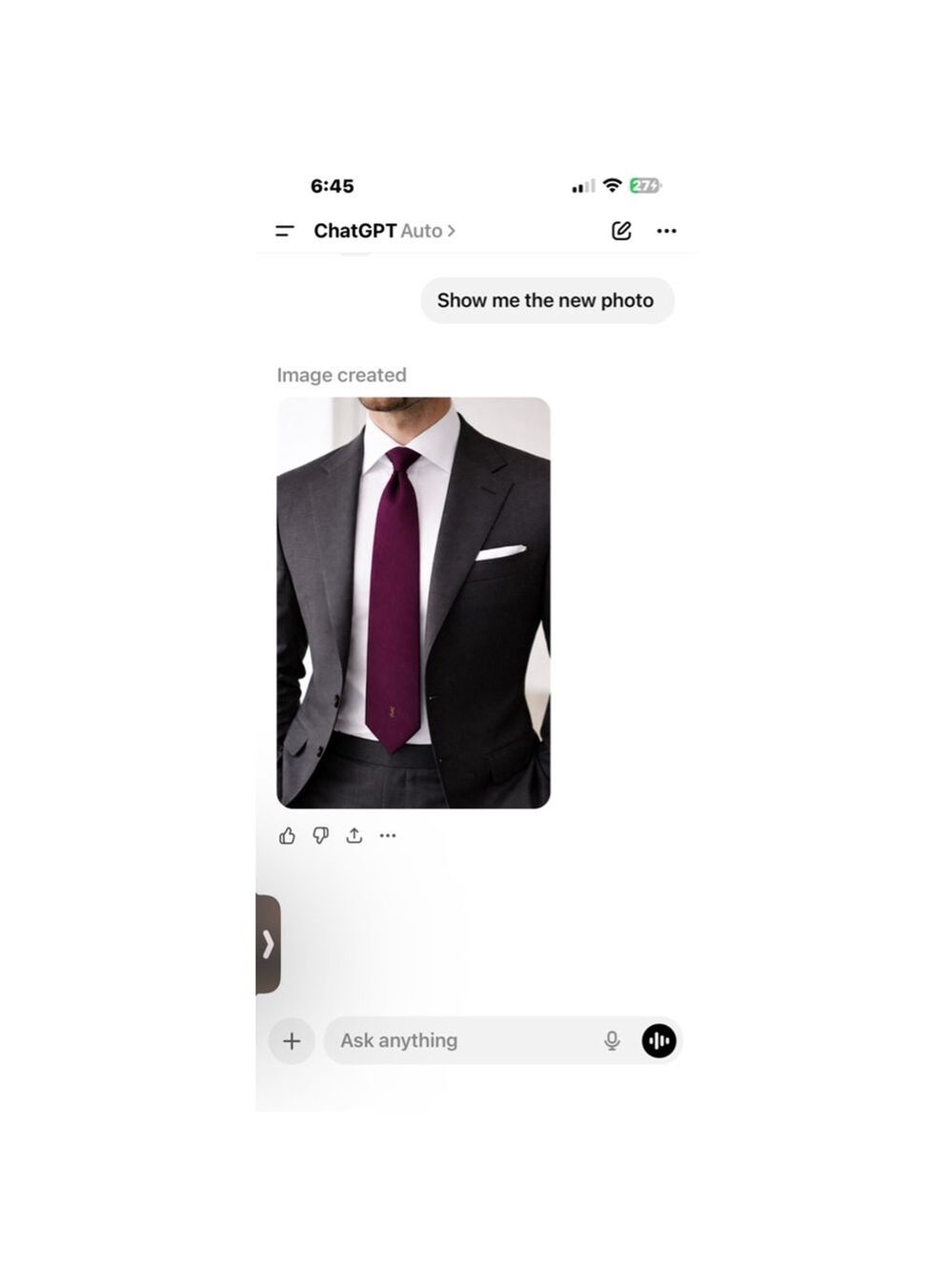 Men's Yves Saint Laurent Burgundy Striped Tie